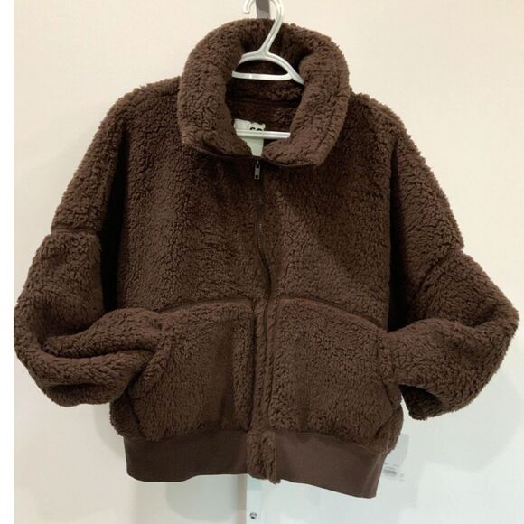 NWT!! Teddy Bear Zip Up Coat in Chocolate XXL - Picture 4 of 8